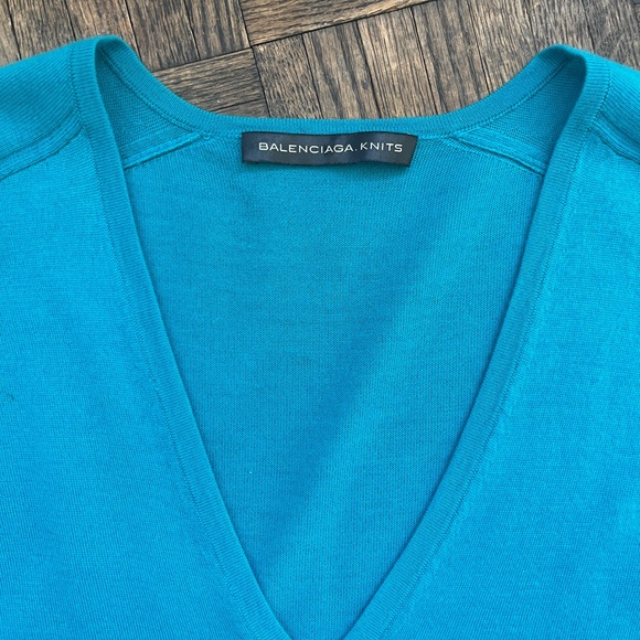 Balenciaga Knits deep v neck sweater. - Picture 2 of 8